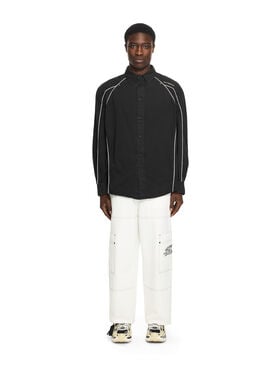 OFF WHITE Garment-Dyed Sporty Shirt BLACK 44XGE04RS26F001
