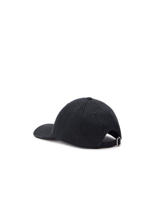 OFF WHITE Denim Washed Baseball Cap VINTAGE BLACK - SILVER OMLA04AF25DEN002