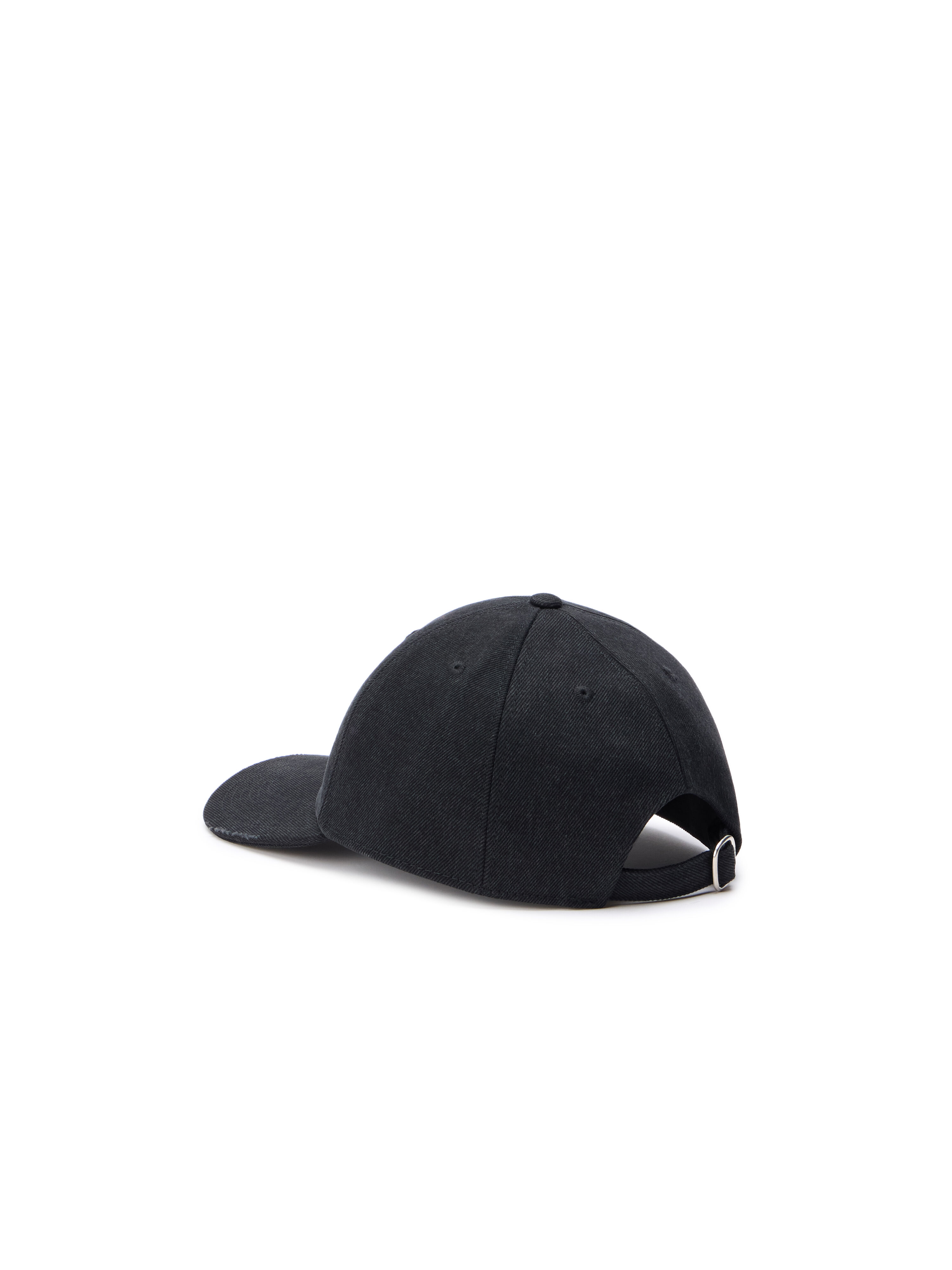 OFF WHITE Denim Washed Baseball Cap VINTAGE BLACK - SILVER OMLA04AF25DEN002