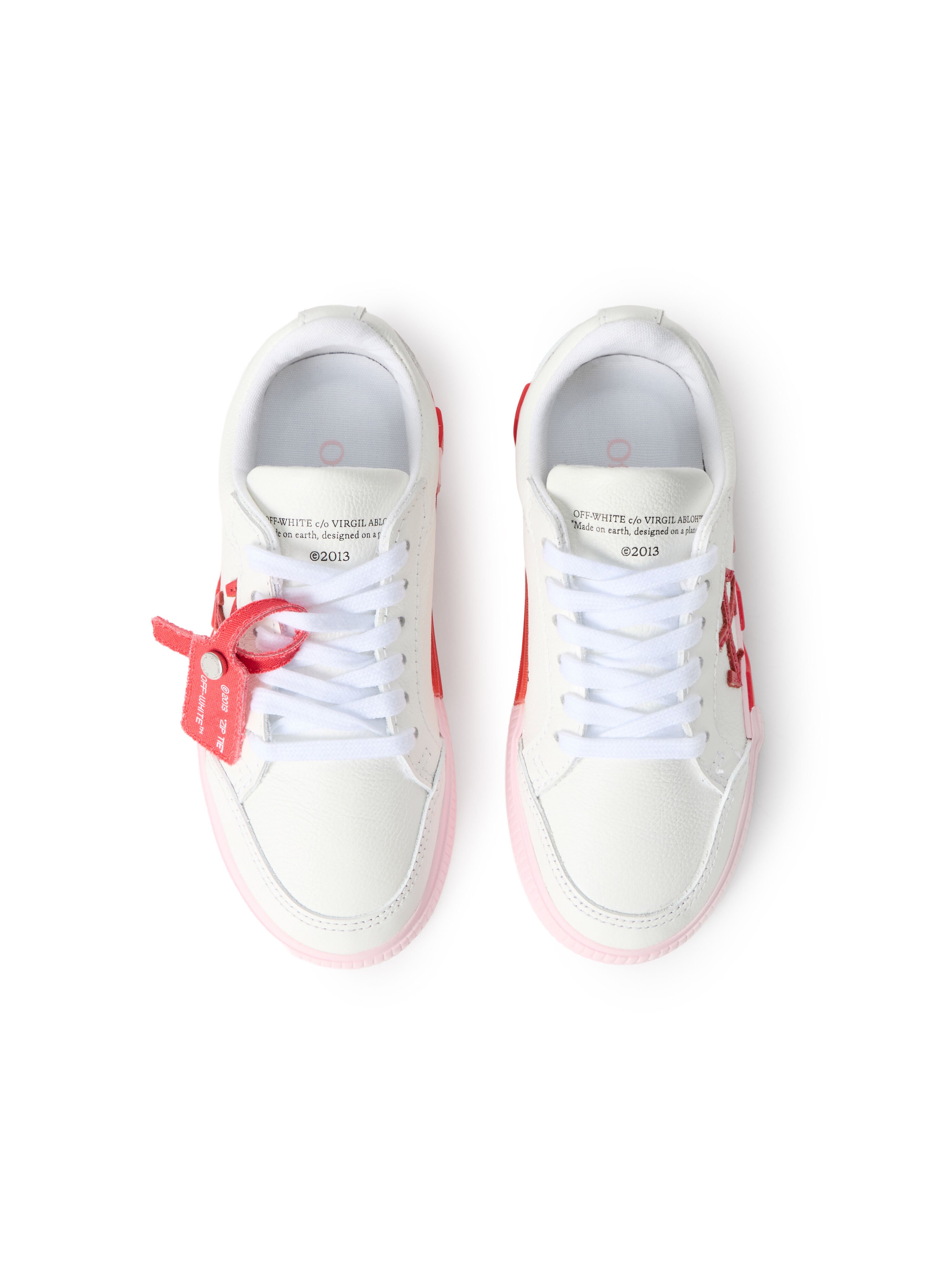 OFF WHITE Vulcanized Low Sneakers WHITE - SOFT PINK OGIA001S26LEA001