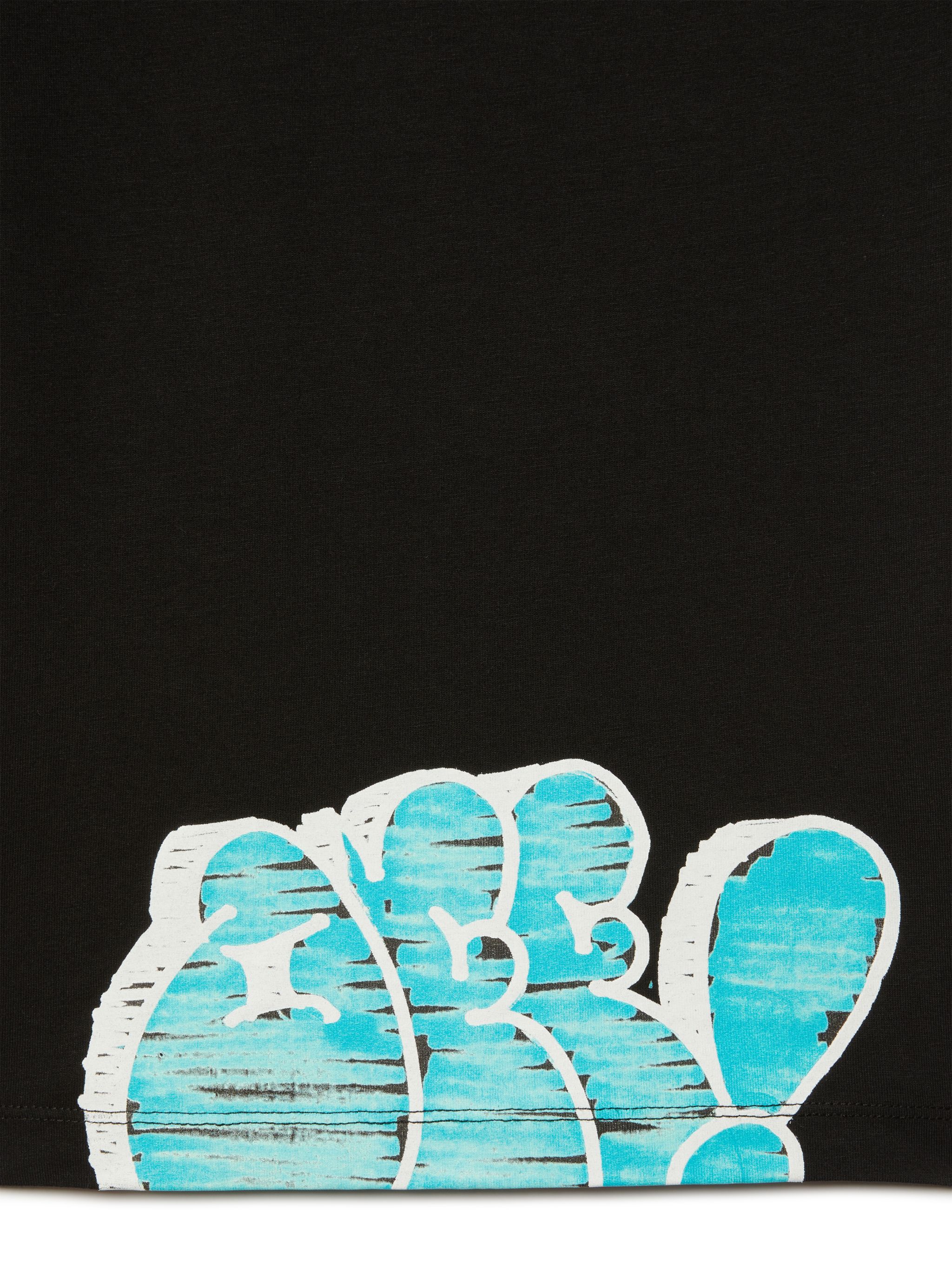OFF WHITE Graffiti T-Shirt BLACK OBAA002S25JER005