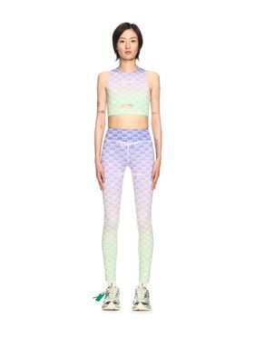 OFF WHITE Top Con Cut-Out E Motivo Double Arrow Viola/Verde VIOLA OWVO05ES25JER001
