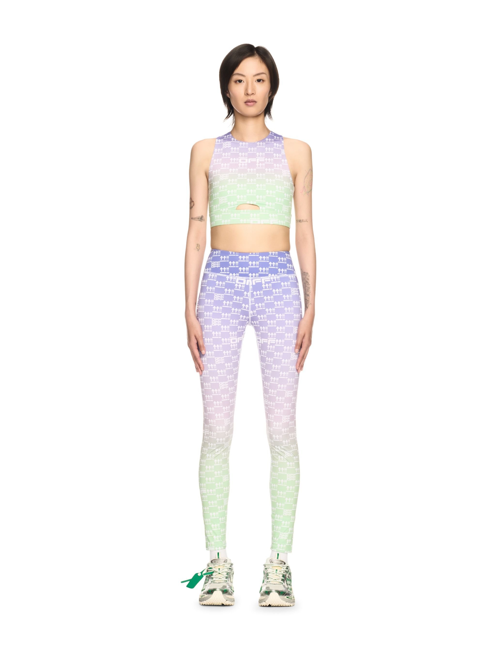 OFF WHITE Double Arrows Aop Cutout Bra PURPLE OWVO05ES25JER001