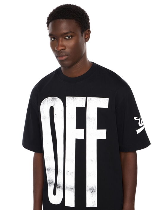 Big Off Diagonal Skate Logo T-Shirt OFF WHITE Big Off Diagonal Skate Logo T-Shirt BLACK - WHITE OMAA120F25JER00L