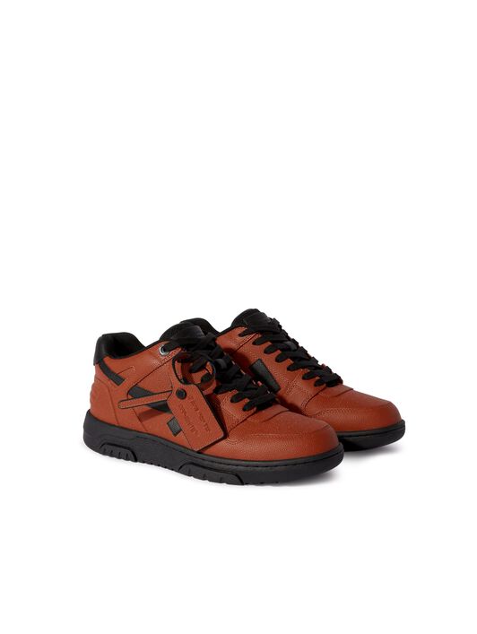 OFF WHITE OUT OF OFFICE BASKET LEDER SNEAKER ORANGE OMIA189F24LEA00D