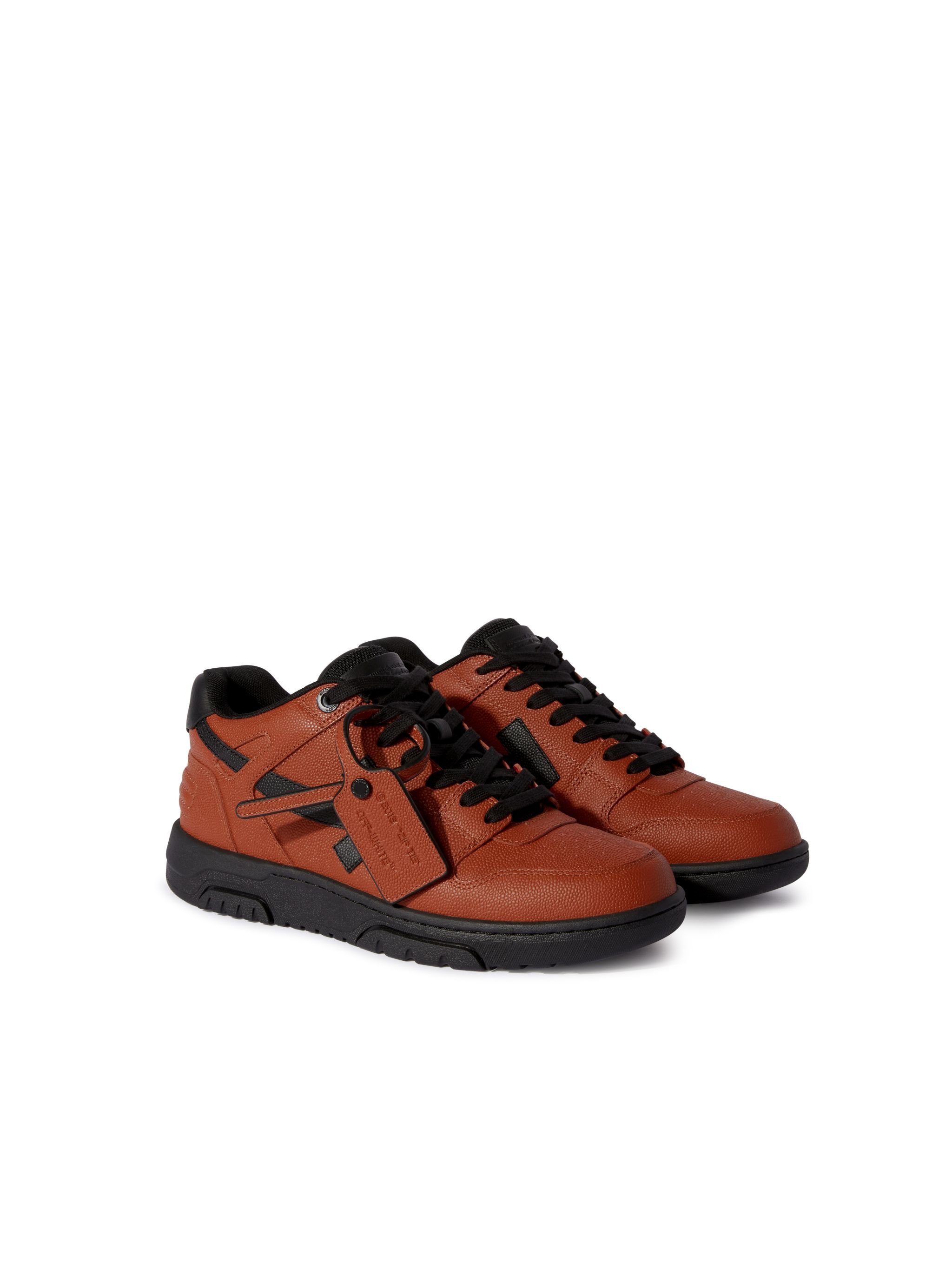 OFF WHITE OUT OF OFFICE BASKET LEDER SNEAKER ORANGE OMIA189F24LEA00D