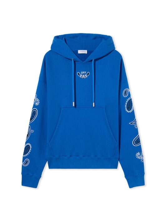 Bandana Arrow Skate Hoodie OFF WHITE Bandana Arrow Skate Hoodie NAUTICAL BLUE WHITE OMBB085S24FLE003