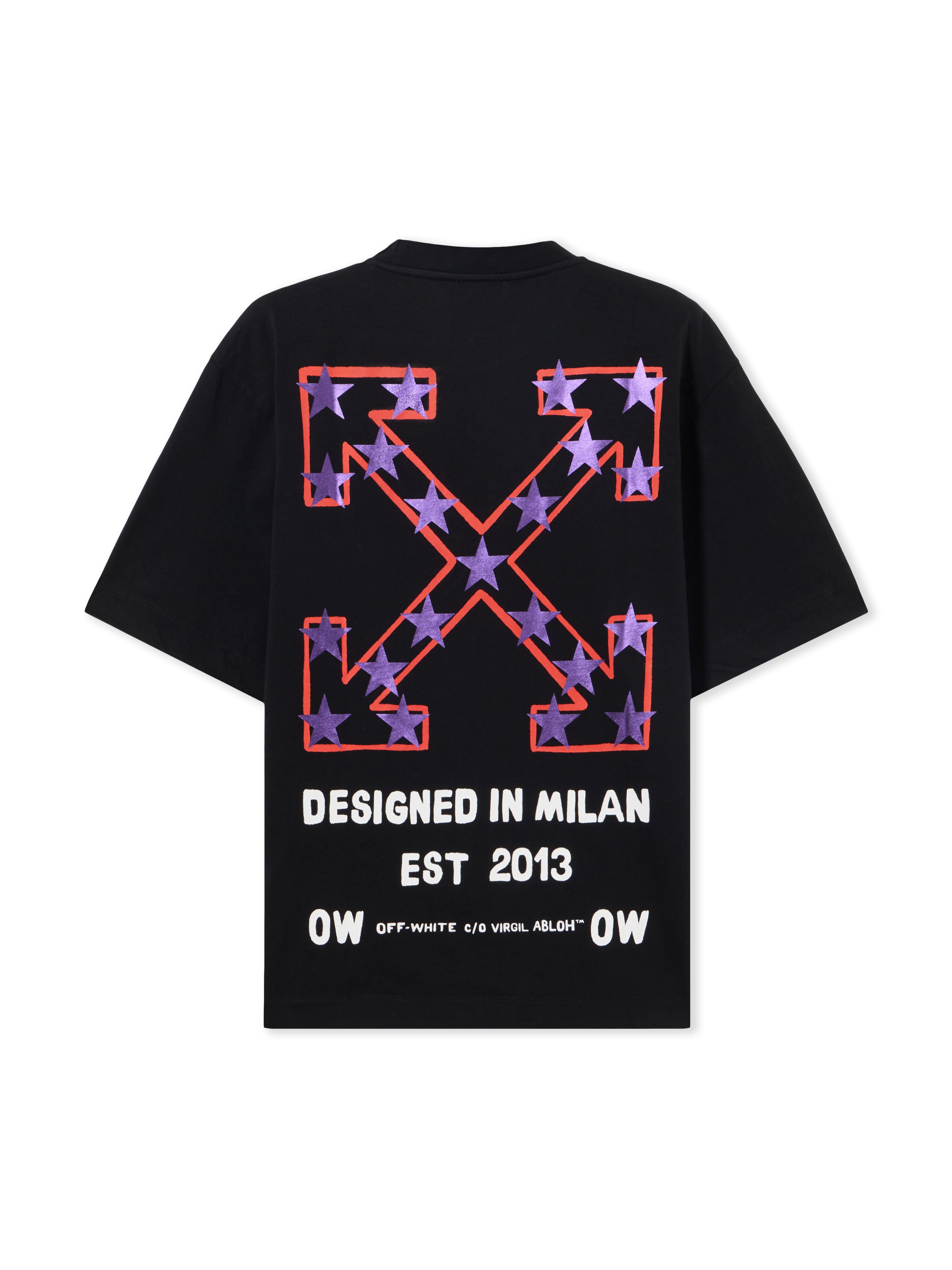 OFF WHITE Star Arrow Skate  T-Shirt BLACK - WHITE OMAA120S25JER008