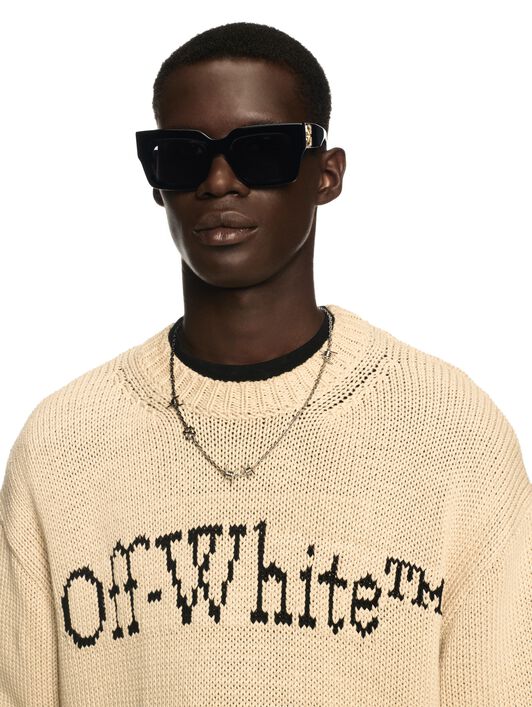 OFF WHITE Big Bookish Chunky Knit Crewn Creme Brul NEUTRALS OMHE167S25KNI001
