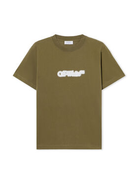 OFF WHITE Spray Arrow T-Shirt WINTER MOSS - WHITE OMAA027S25JER00B
