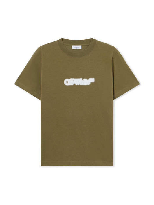 OFF WHITE Spray Arrow T-Shirt WINTER MOSS - WHITE OMAA027S25JER00B