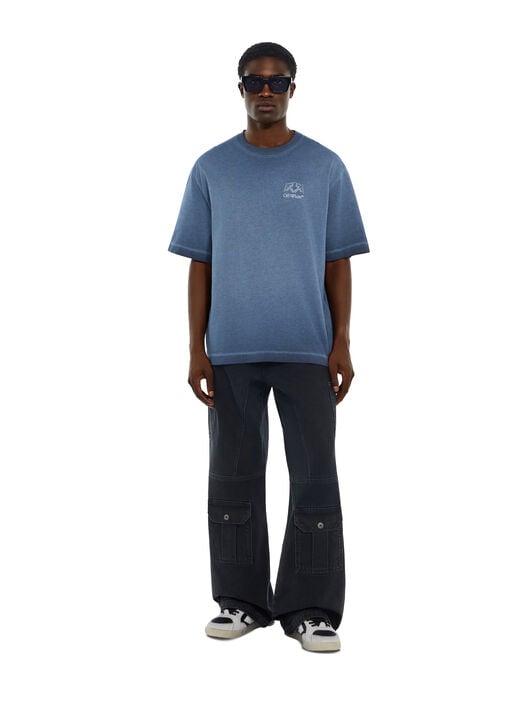 T-Shirt Skate Offline Half Arrow OFF WHITE T-Shirt Skate Offline Half Arrow CLOUD BLU GRAPHITE 44MAA120F26J01F