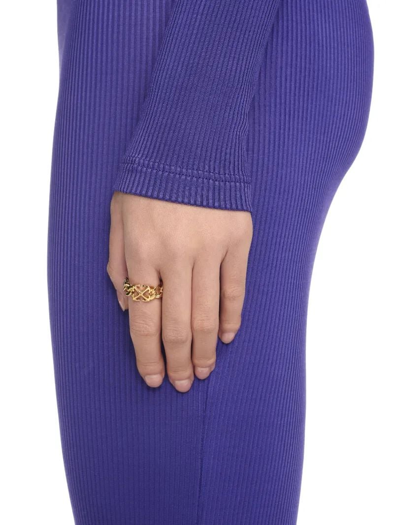 OFF WHITE Arrow Chain Ring GOLD OWOC11GC99MET001