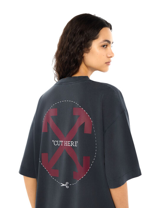Cut Here Arrow Skate T-Shirt OFF WHITE Cut Here Arrow Skate T-Shirt Fade Out Black Port Royal 2FA00439T