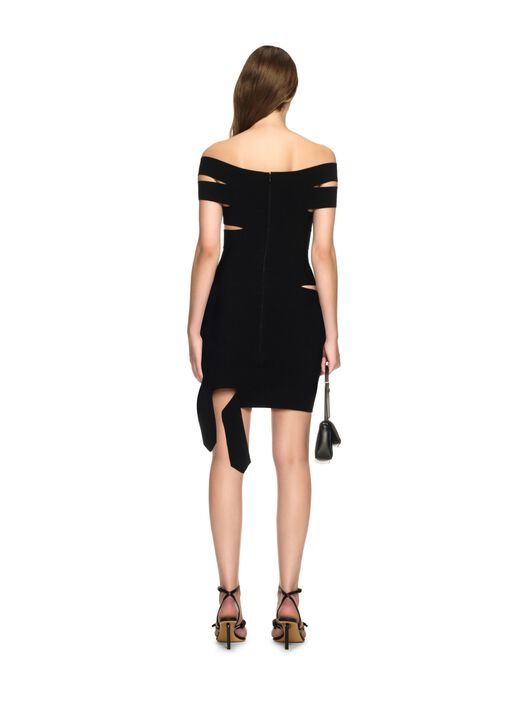OFF WHITE Schwarzes Aurora Bandeau Mini-Kleid SCHWARZ OWHI12BS25KNI001
