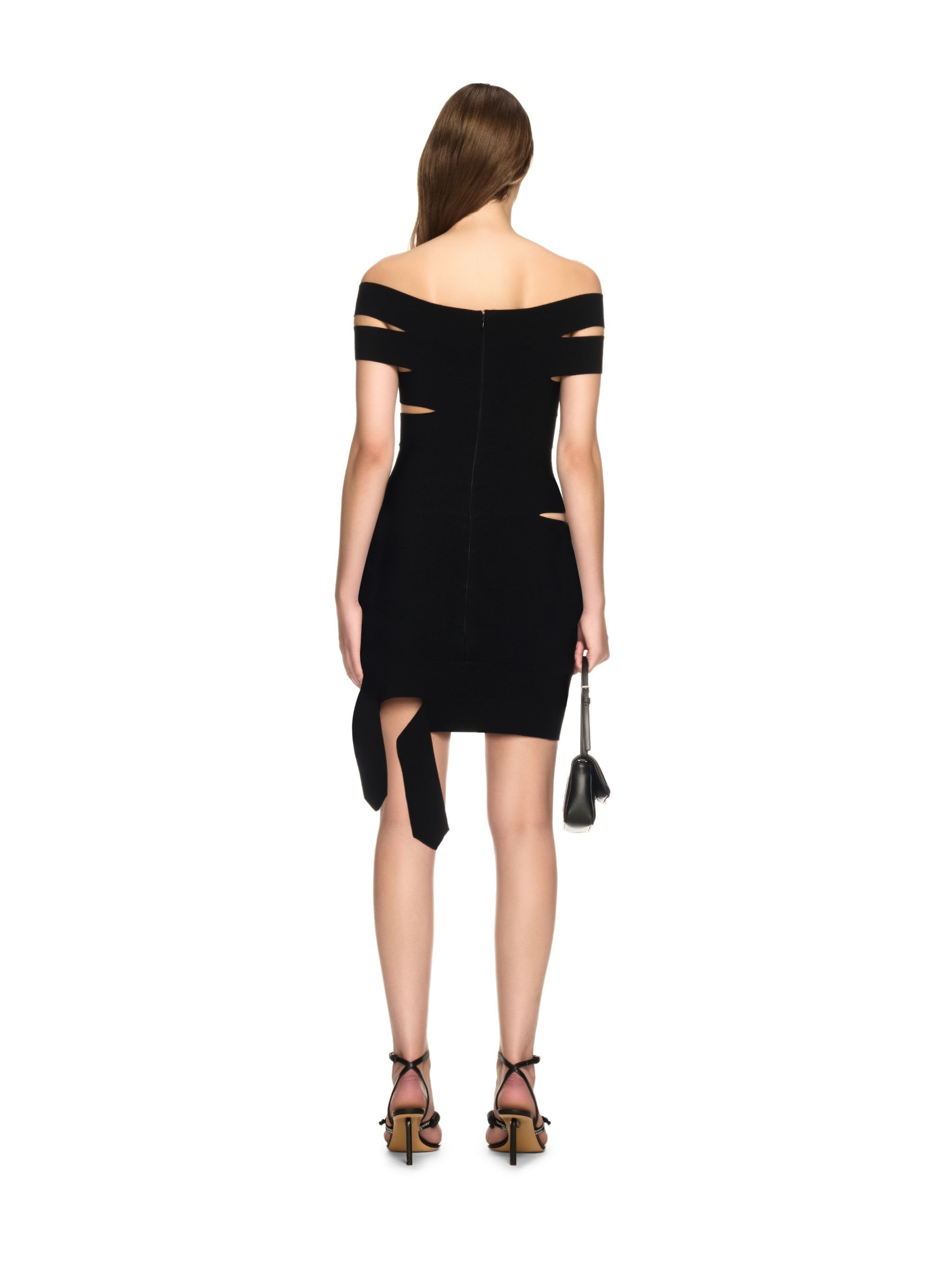 OFF WHITE Schwarzes Aurora Bandeau Mini-Kleid SCHWARZ OWHI12BS25KNI001