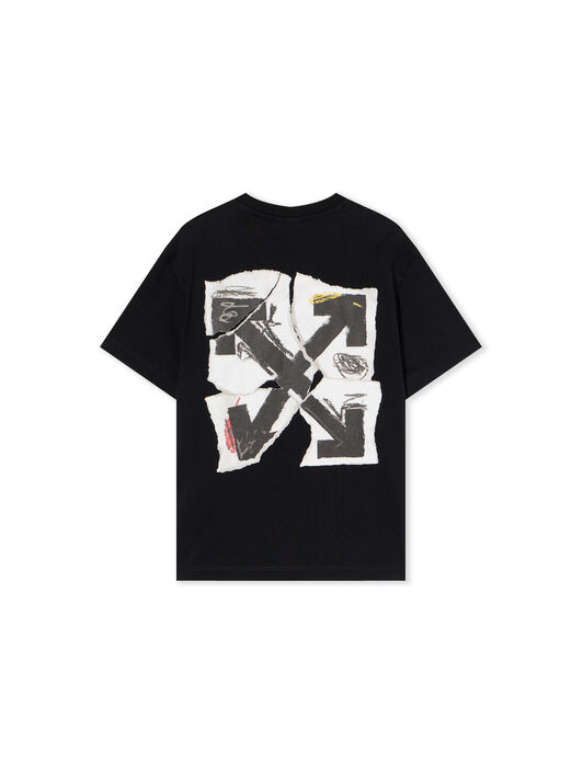 OFF WHITE Arrow Collage Logo T-Shirt BLACK - WHITE OBAA002F25JER004