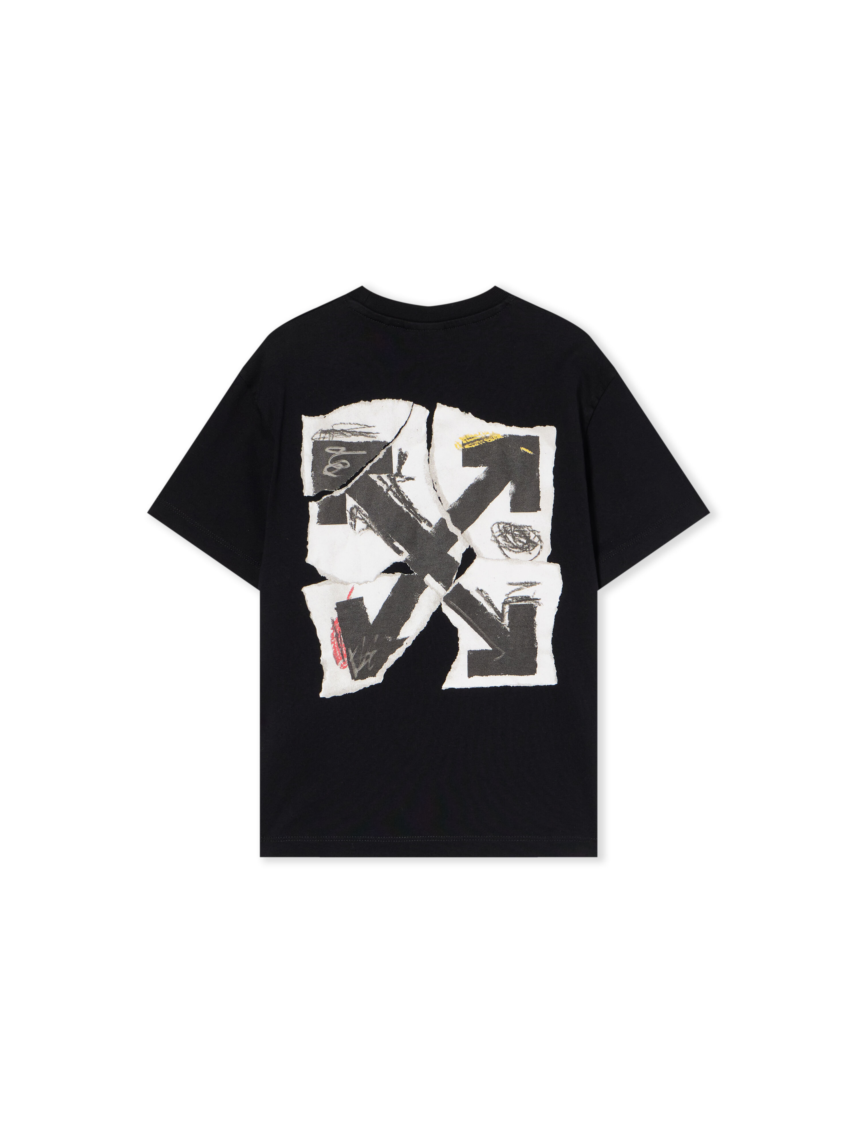 OFF WHITE Arrow Collage Logo T-Shirt BLACK - WHITE OBAA002F25JER004