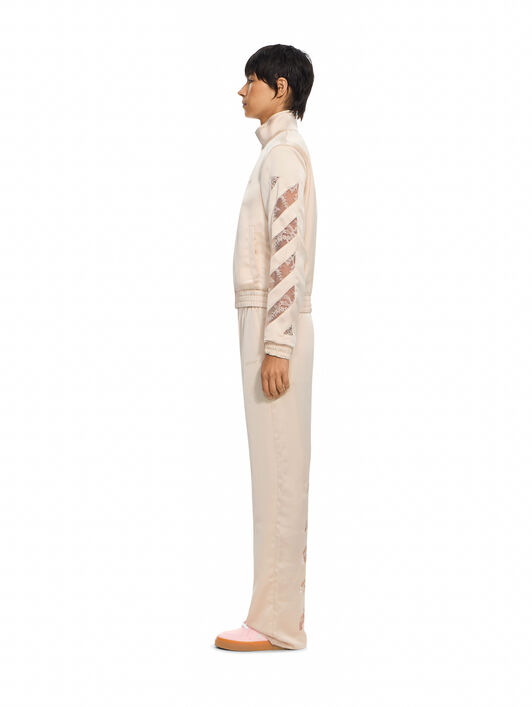 Diagonals Lace Satin Track Jacket OFF WHITE Diagonals Lace Satin Track Jacket Ivory Ivory 2FB00651T