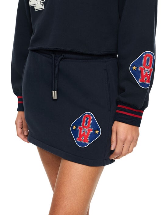 OFF WHITE Royal Patch Sweatskirt Night Sky-Haute Red 2CK006S26FLE001