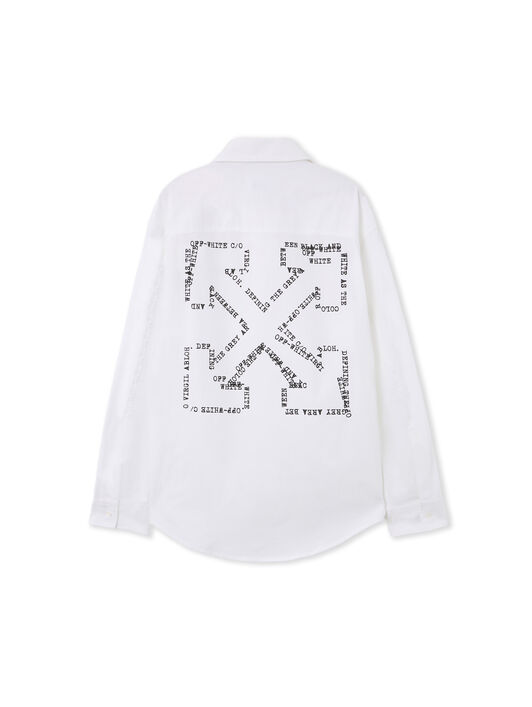OFF WHITE Type Arrow Poplin Overshirt WHITE 44XGE04VS26F001