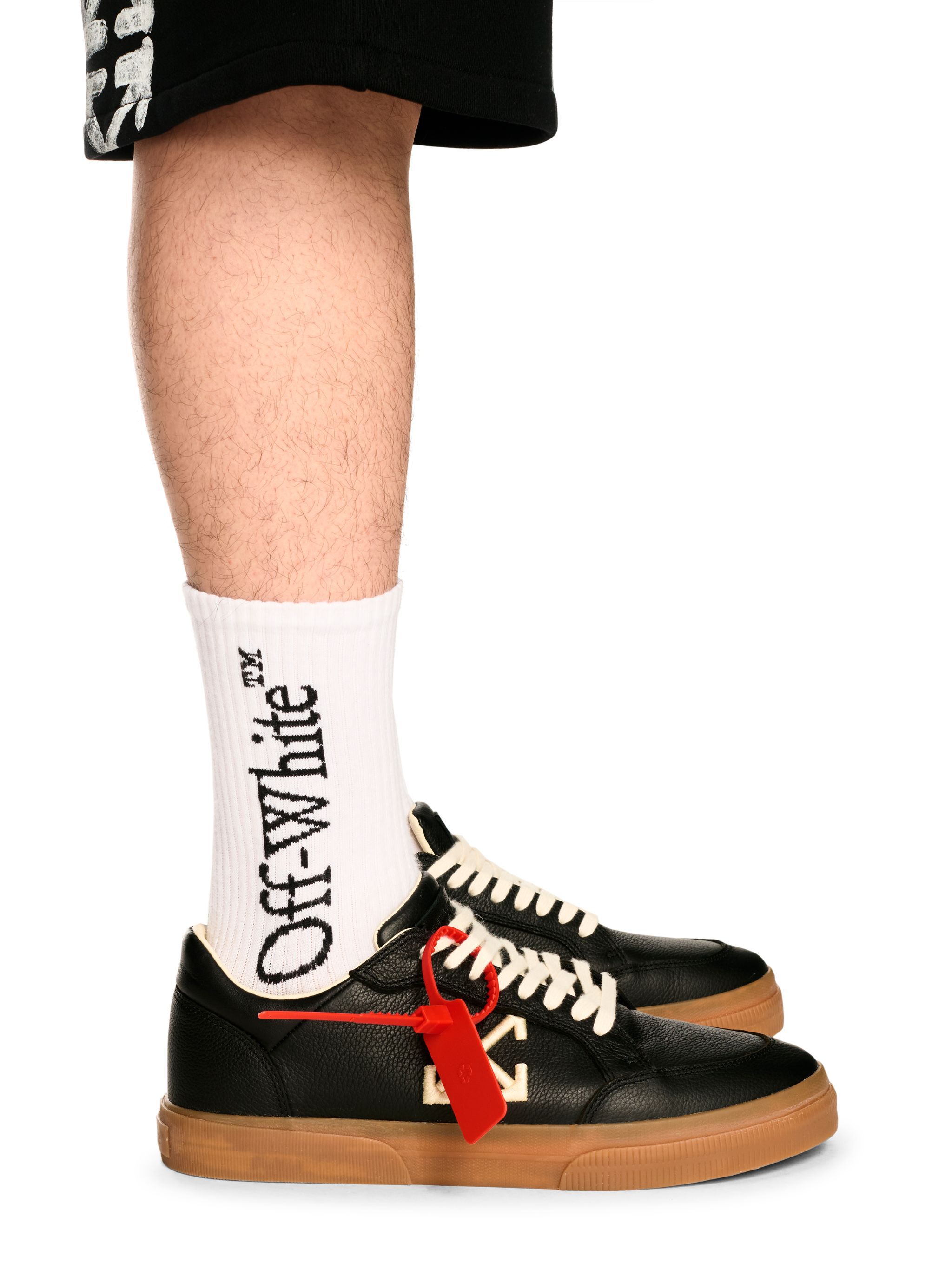 OFF WHITE Black/Ivory Vulcanized Leather BLACK OMIA293S25LEA001