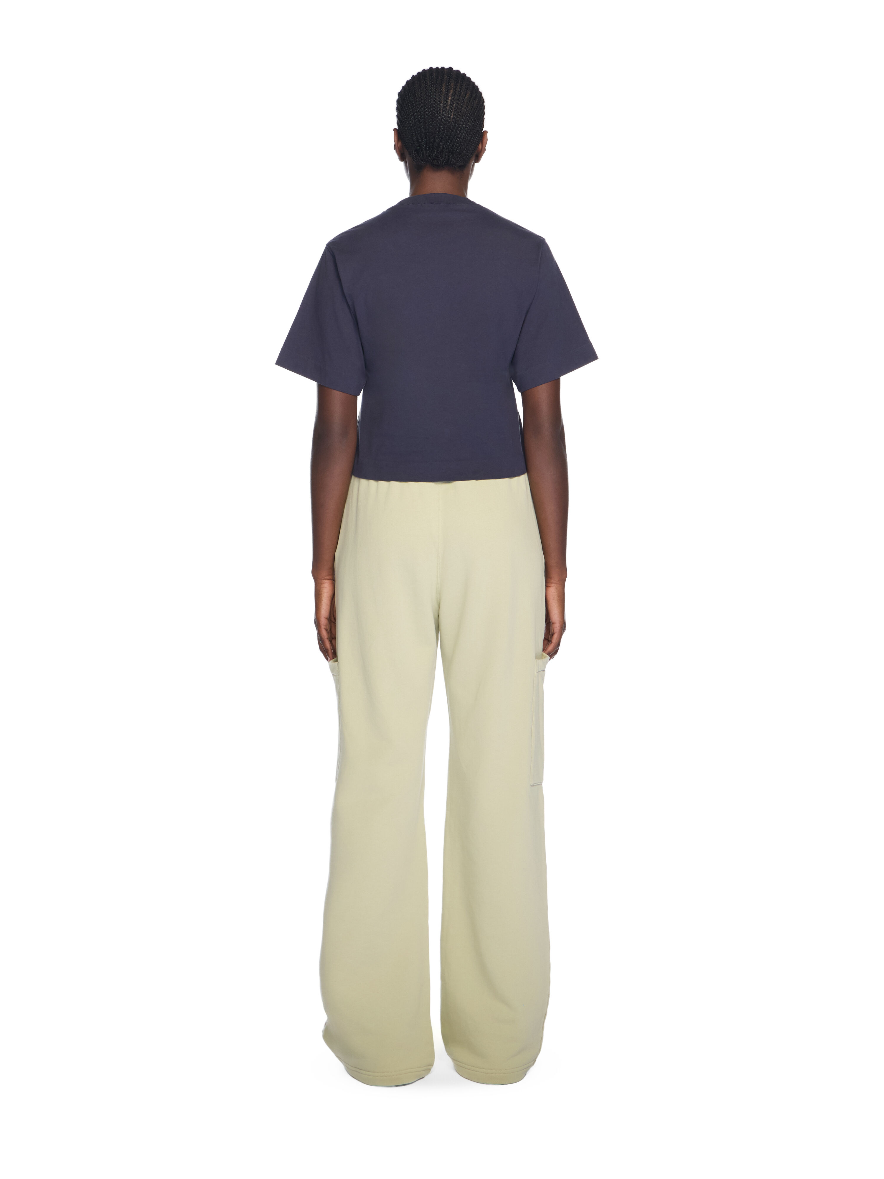 Embroidered Script Logo Crop Logo Tee OFF WHITE Embroidered Script Logo Crop Logo Tee DARK SAPPHIRE-DOUBLE CREAM OWAA090F25JER003