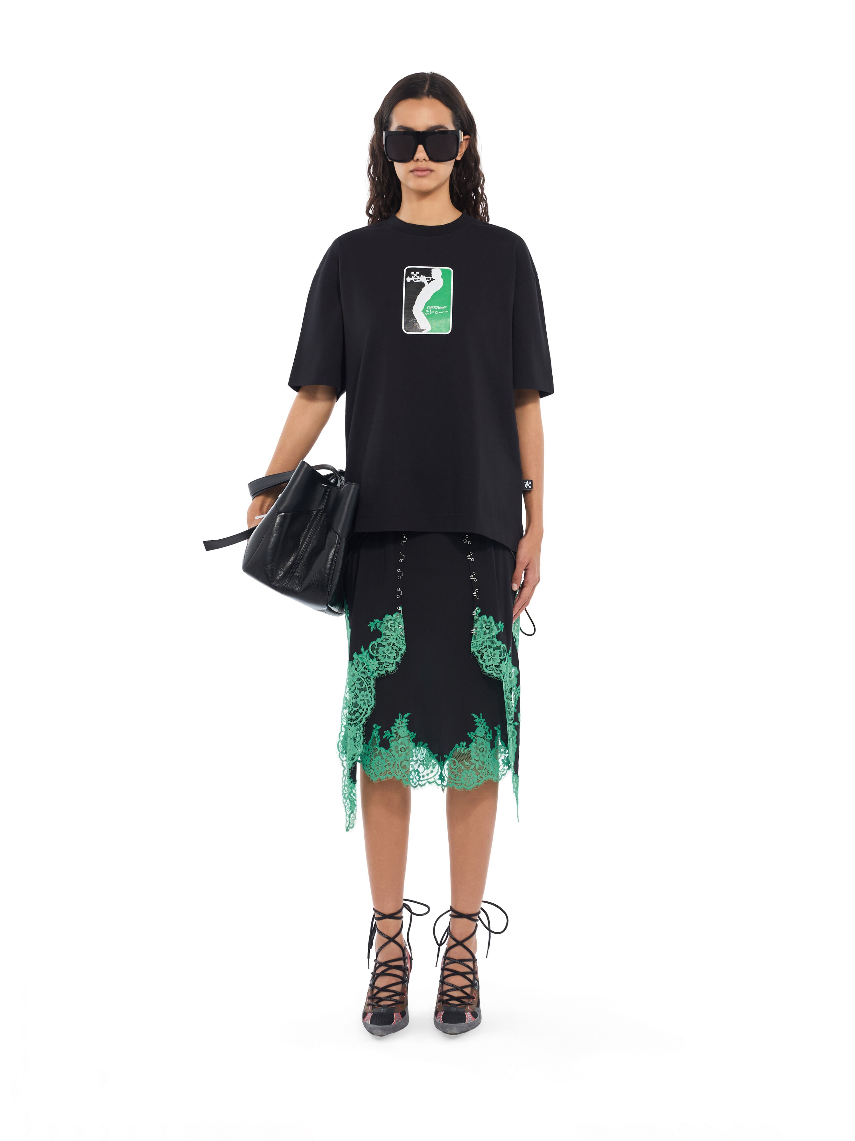 Miles Davis League Skate T-Shirt OFF WHITE Miles Davis League Skate T-Shirt Black-Black 2FA00884T