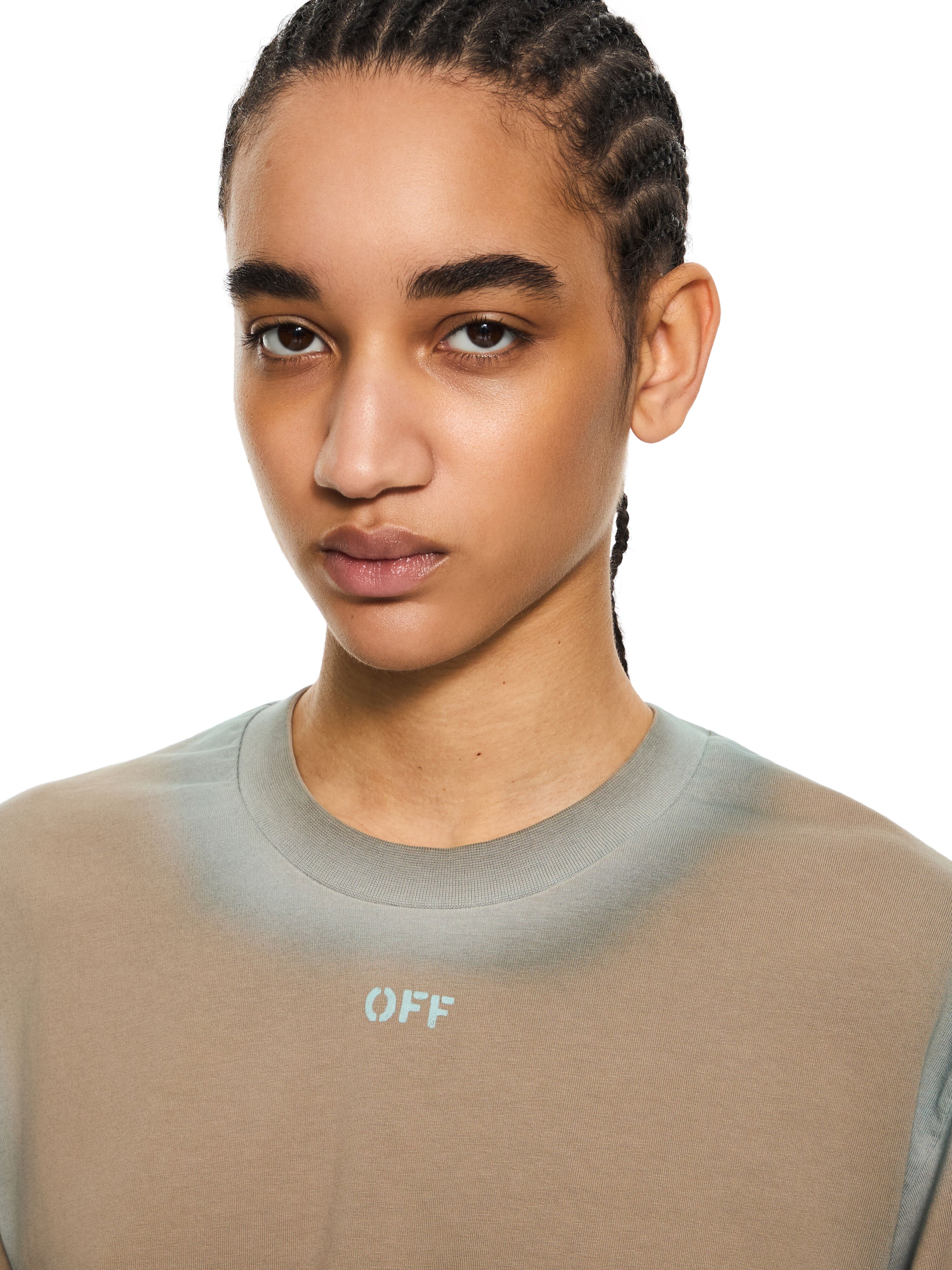 OFF WHITE Spray Off Stamp Crop T-shirt Fungi-Surf Spray 2AA090S26JER004