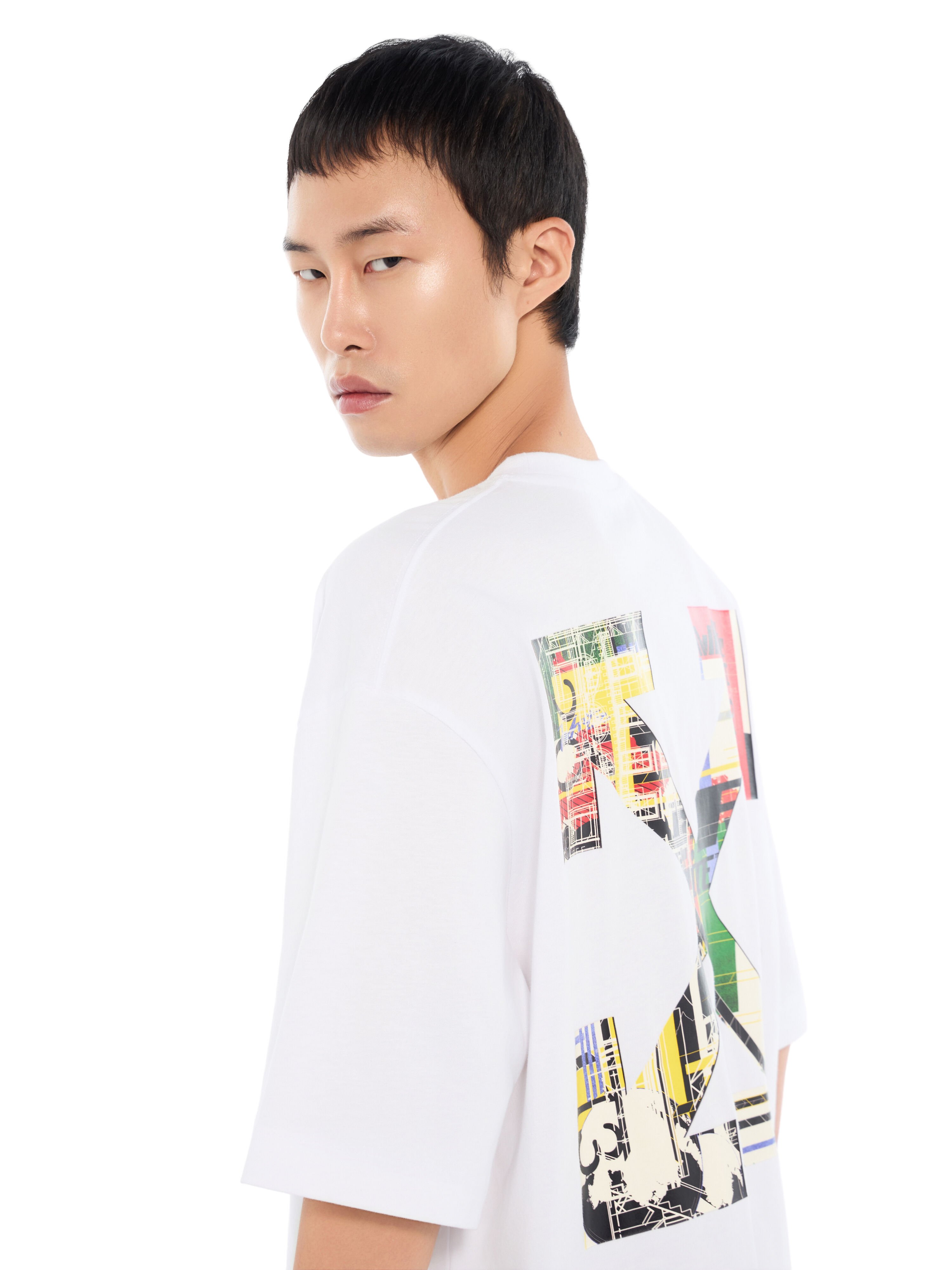 Industrial Arrow Skate T-Shirt OFF WHITE Industrial Arrow Skate T-Shirt WHITE 44MAA120F26J00Z
