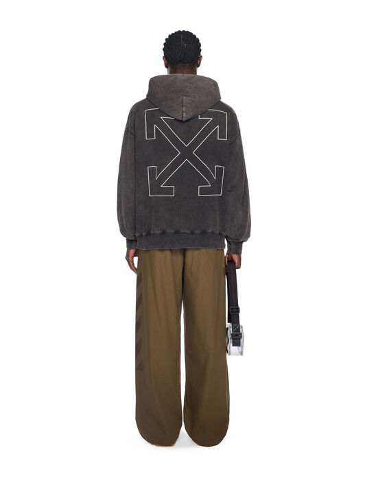 Outline Arrow Skate Hoodie OFF WHITE Outline Arrow Skate Hoodie VINTAGE BLACK - WHITE OMBB085F25FLE00K