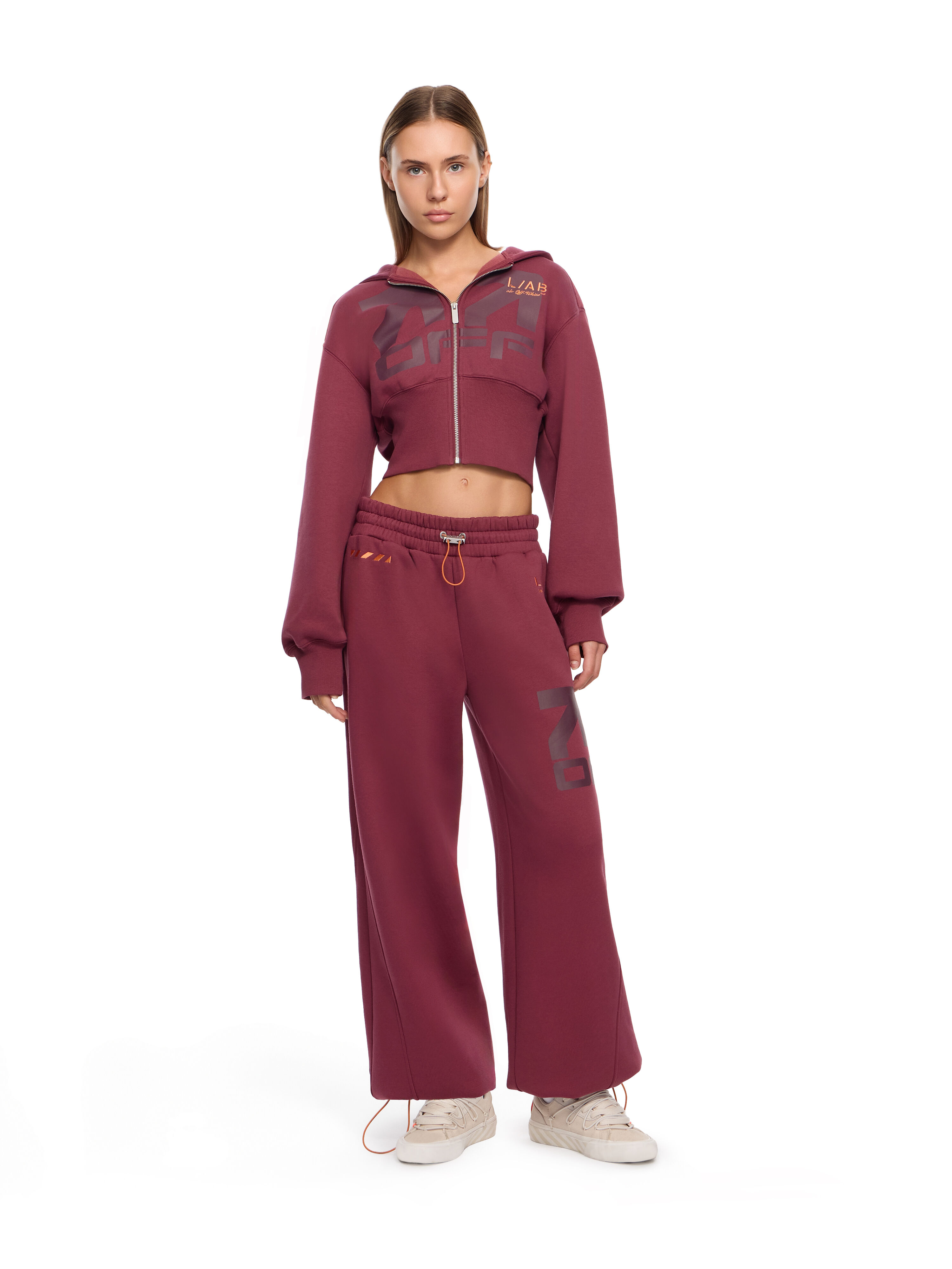 LAB L/AB Bungee Jogger Sweatpants Burgundy LABF2639H00042T