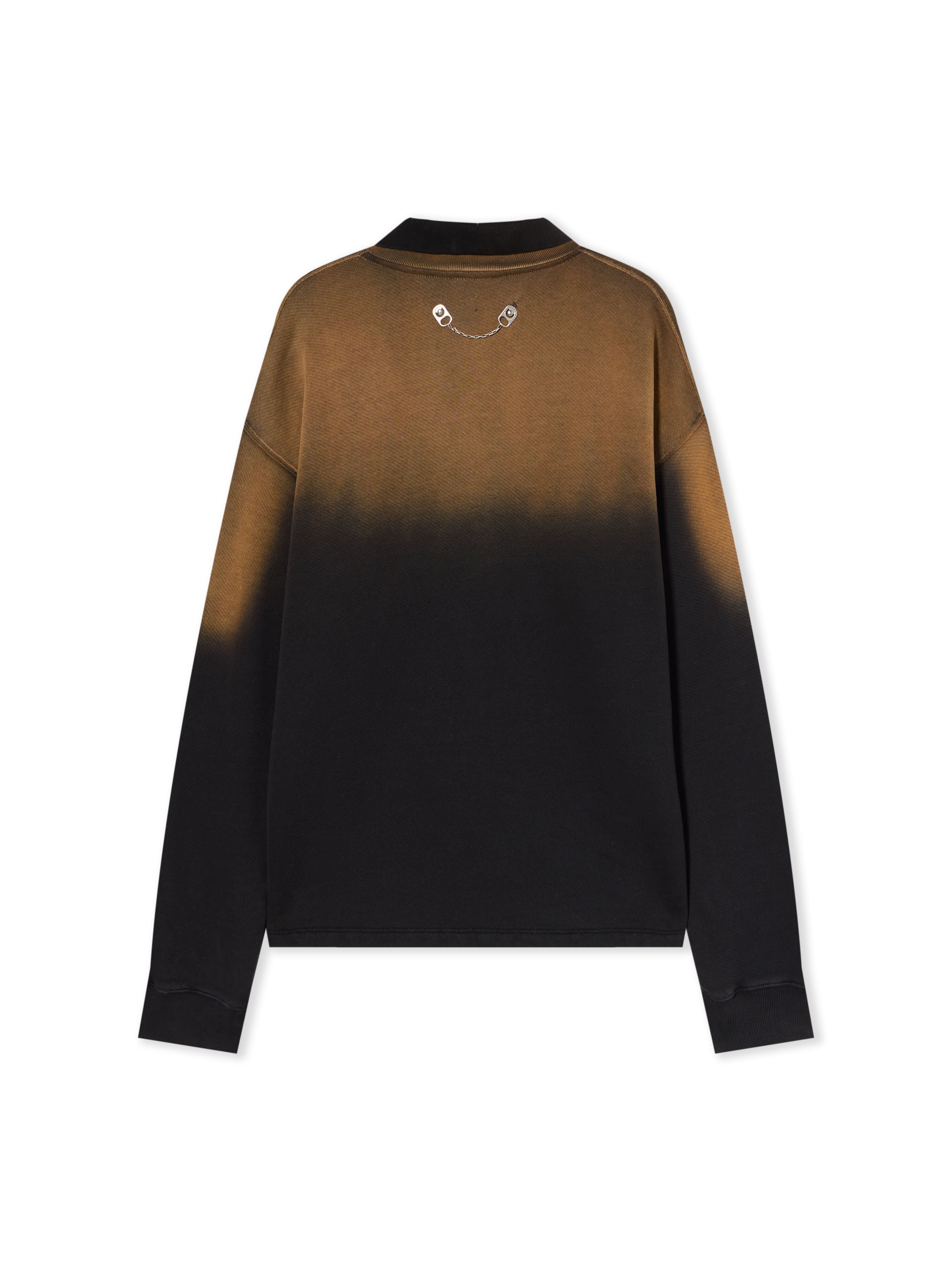 OFF WHITE Gradient Fleece Polo Shirt DIRTY BLACK - DIRTY BLACK OMAD00NF25FLE007