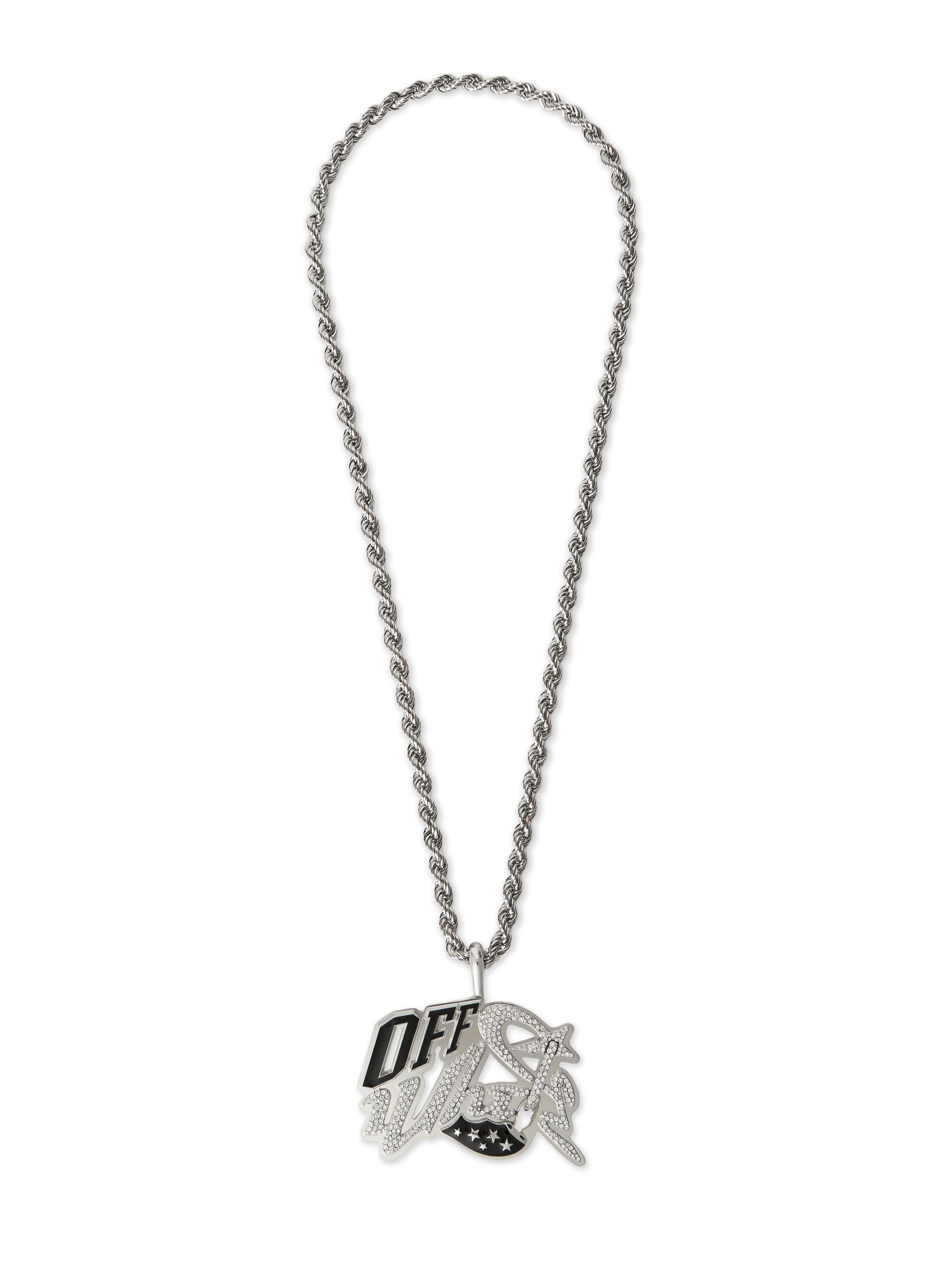 OFF WHITE Bling Strass Wizard Chain SILVER - SILVER OMOB165S26MET001