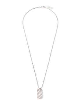 OFF WHITE Diag Diamond Dog Tag Necklace GOLDMETAL C07890