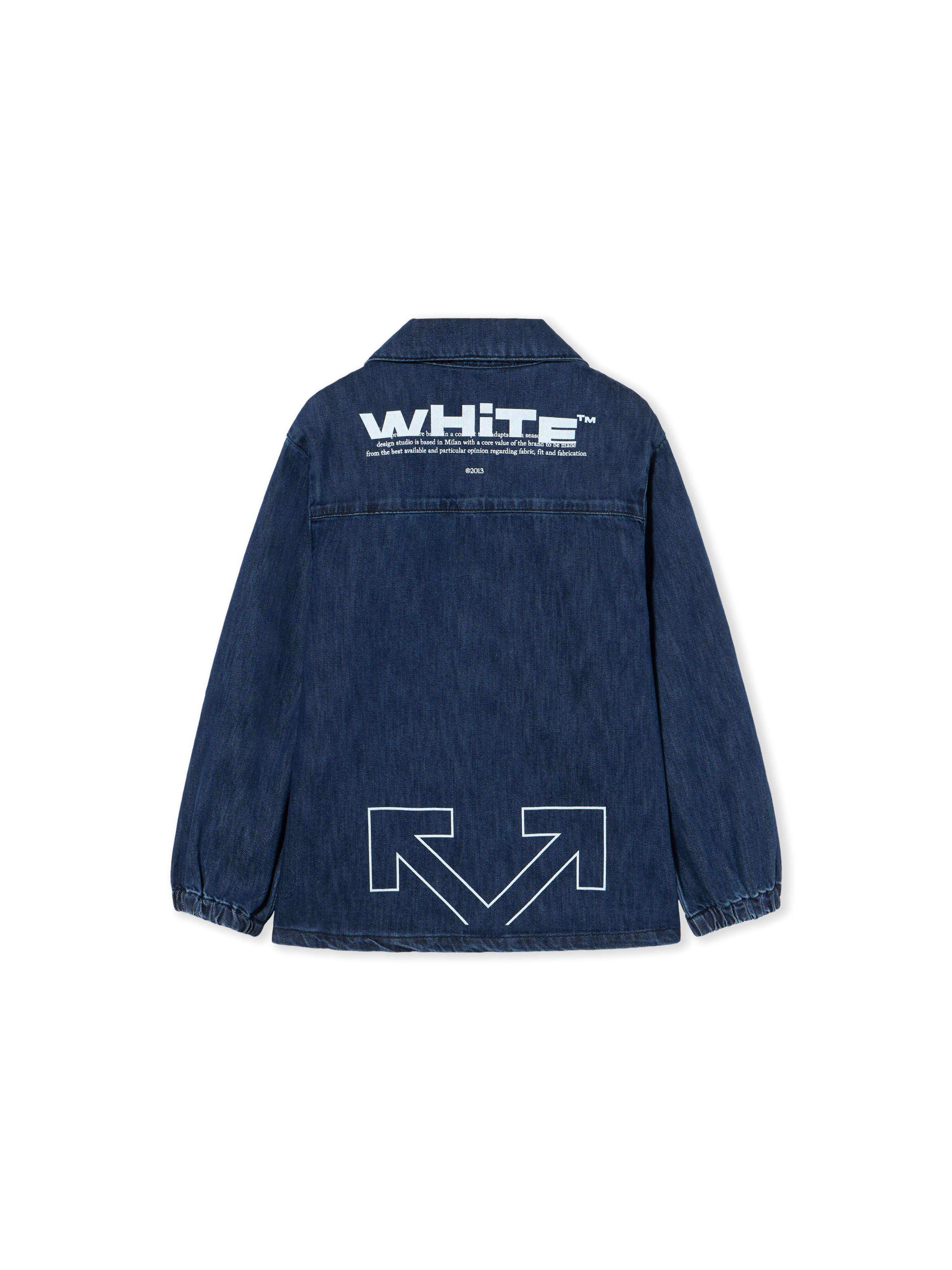 OFF WHITE Type Logo Denim Shirt INDIGO - WHITE OBYD003F25DEN001