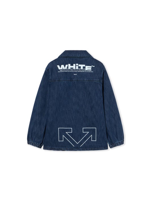 Type Logo Denim Shirt OFF WHITE Type Logo Denim Shirt INDIGO - WHITE OBYD003F25DEN001
