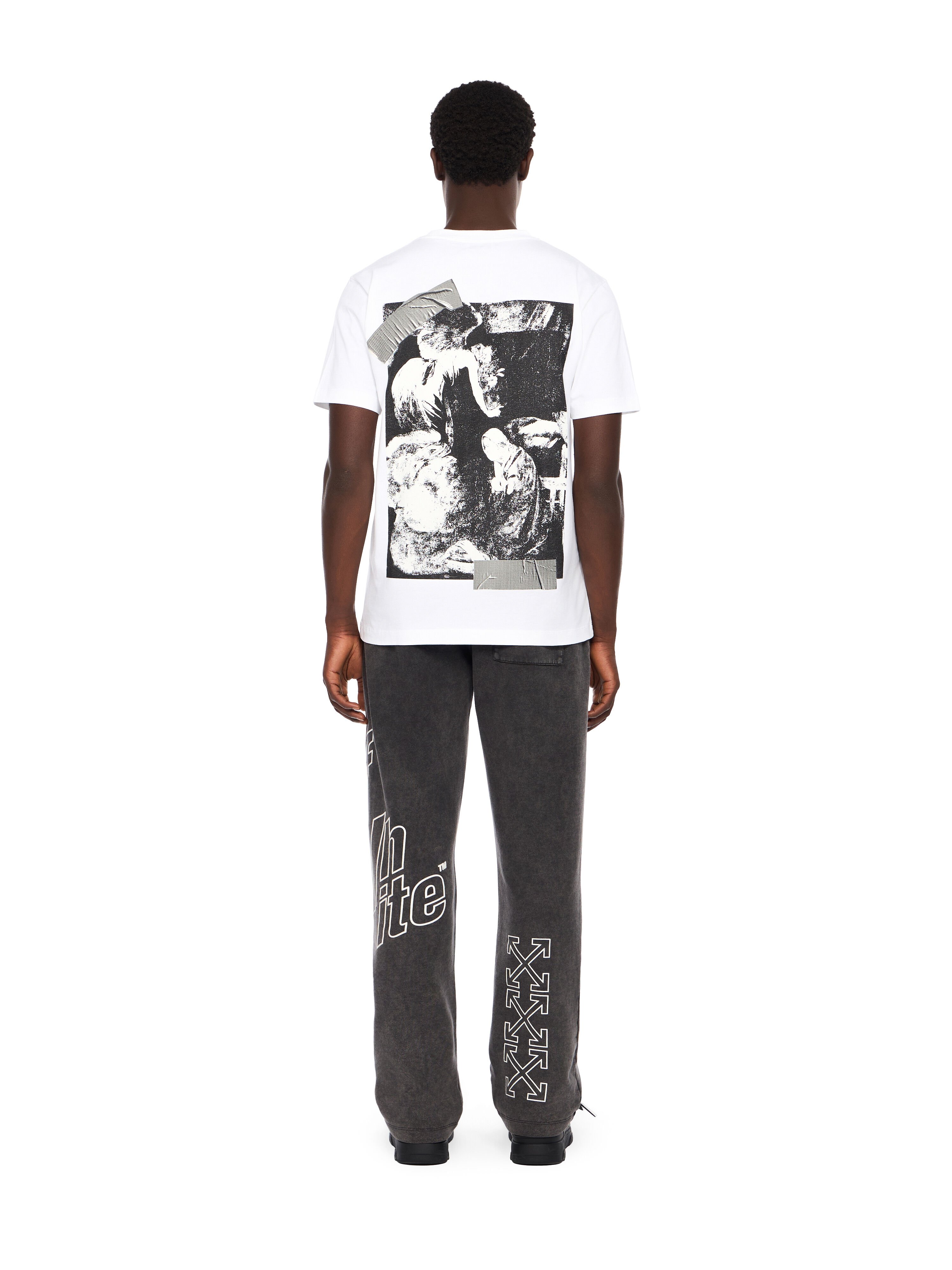 OFF WHITE Cupid Tape Slim T-Shirt WHITE OMAA027F25JER00B