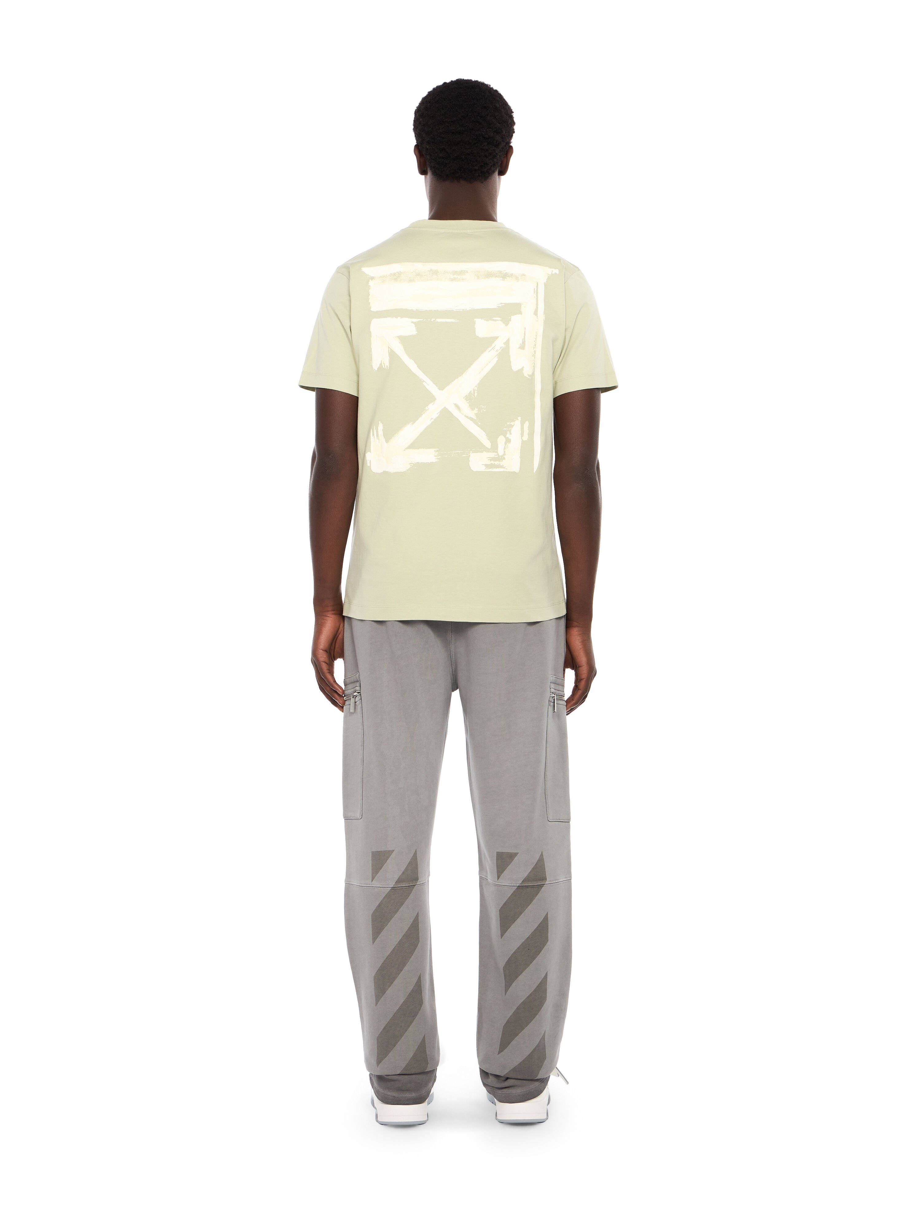 OFF WHITE Ink Arrow Slim Logo Tee ALFAALFA - DOUBLE CREAM OMAA027F25JER007