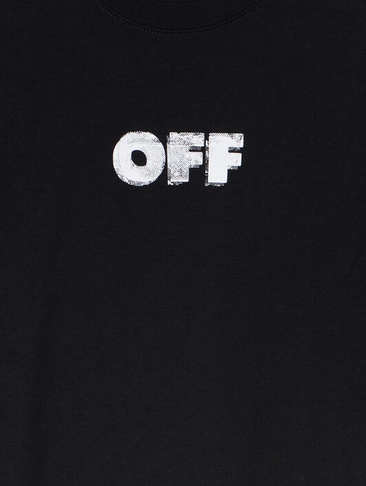 OFF WHITE Arrow Sponge Long-Sleeve Logo T-Shirt BLACK - WHITE OBAB001F25JER002