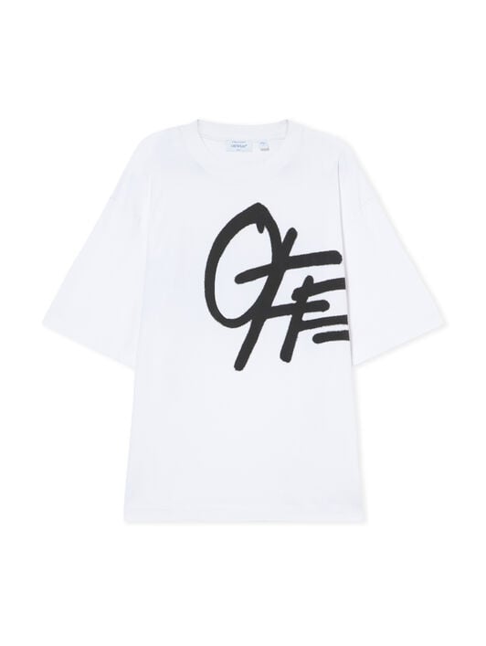 OFF WHITE Spray Logo Skate T-shirt WHITE 44MAA120S26J00L