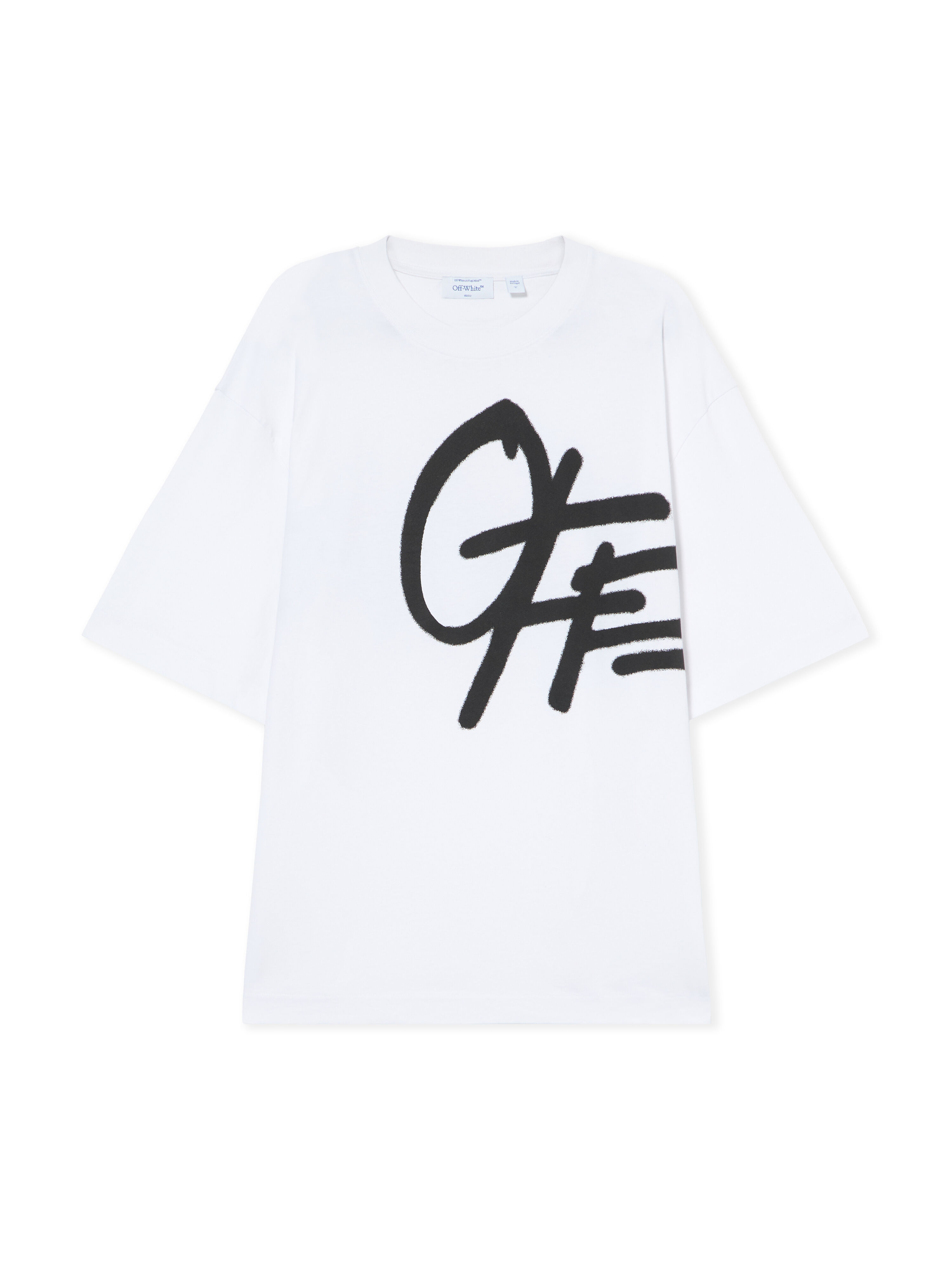OFF WHITE Spray Logo Skate T-shirt WHITE 44MAA120S26J00L