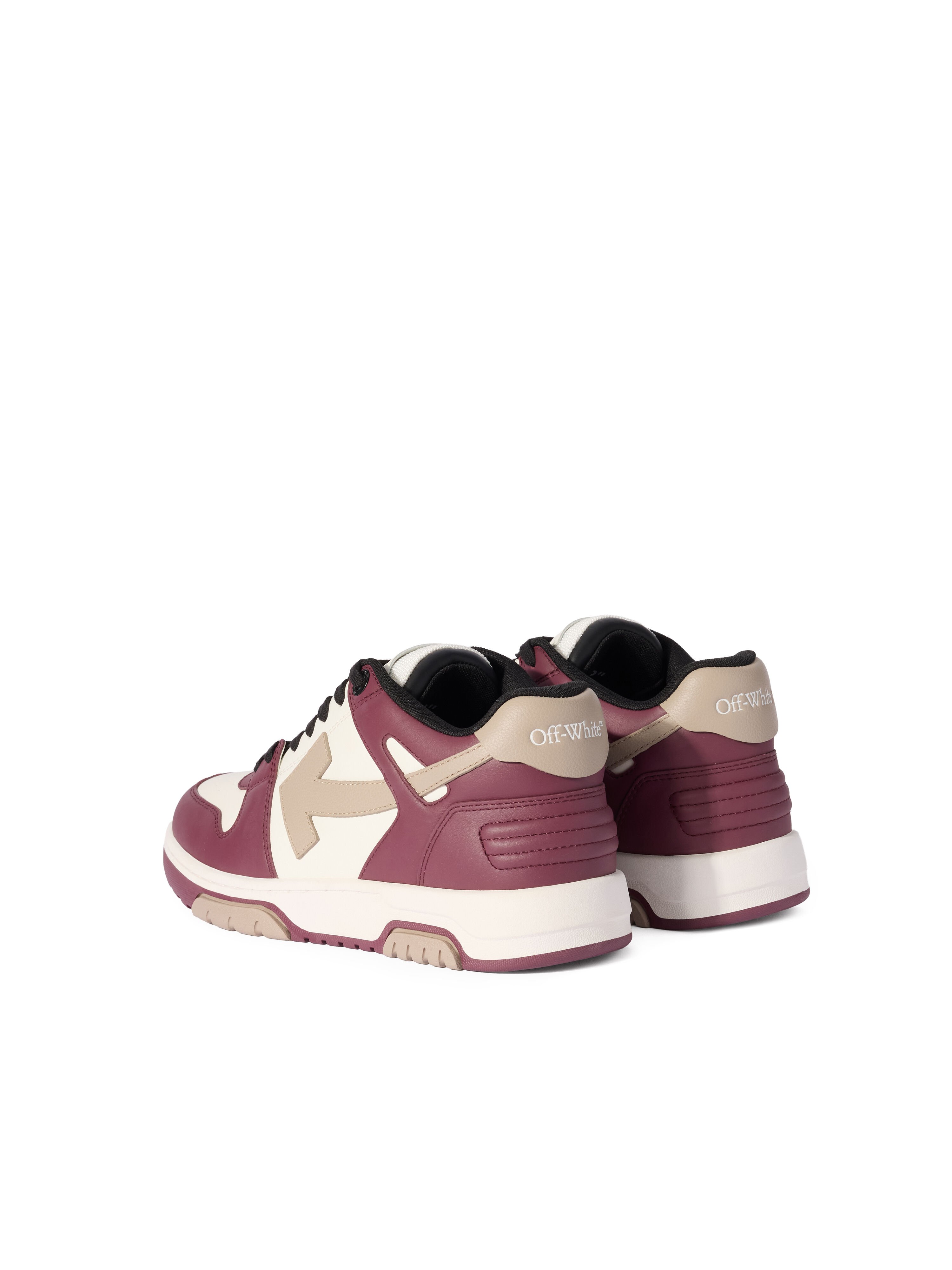 OFF WHITE Out Of Office Sneakers WHITE - BURGUNDY OMIA189F25LEA003