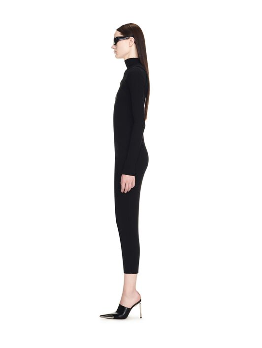OFF WHITE Abito Midi Nero A Coste Con Logo Off NERO OWDB495C99JER001