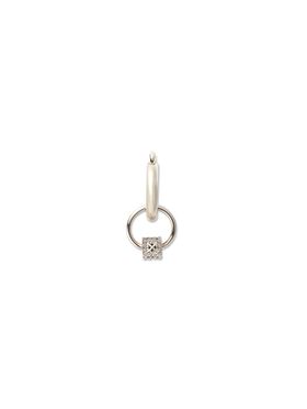OFF WHITE Mini Dice Mono Hoop Earring SILVER OMOA106C99MET001