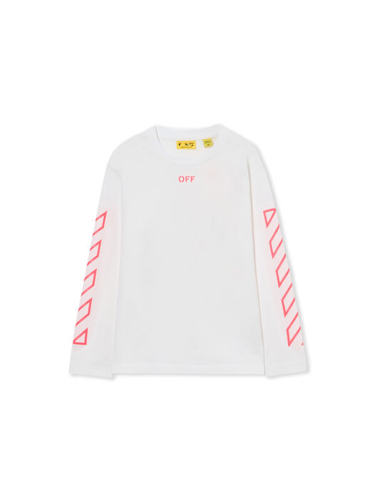 OFF WHITE Off Diag Tee L/S WHITE 44GAB001S26J001