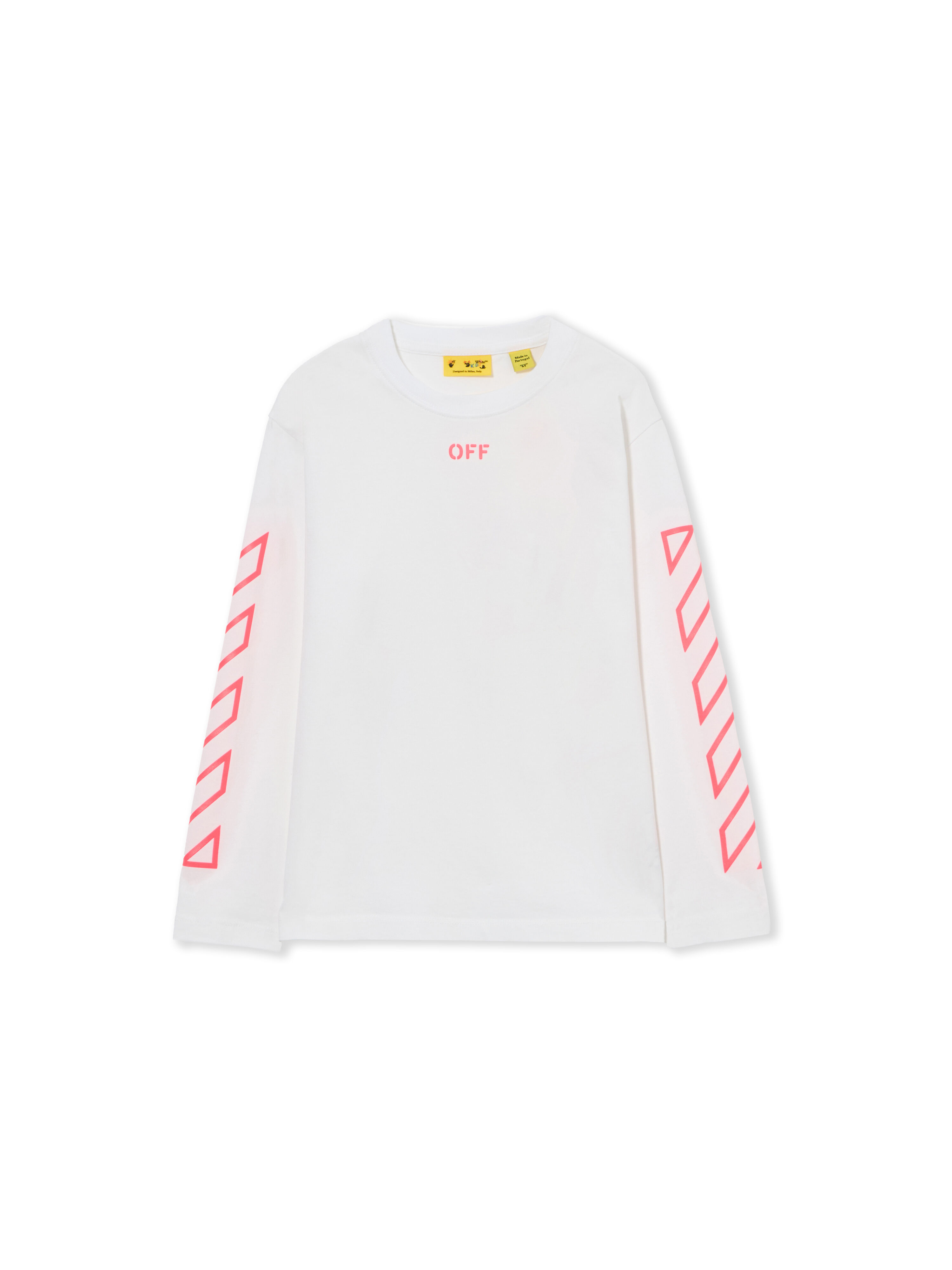 OFF WHITE Off Diag Tee L/S WHITE 44GAB001S26J001