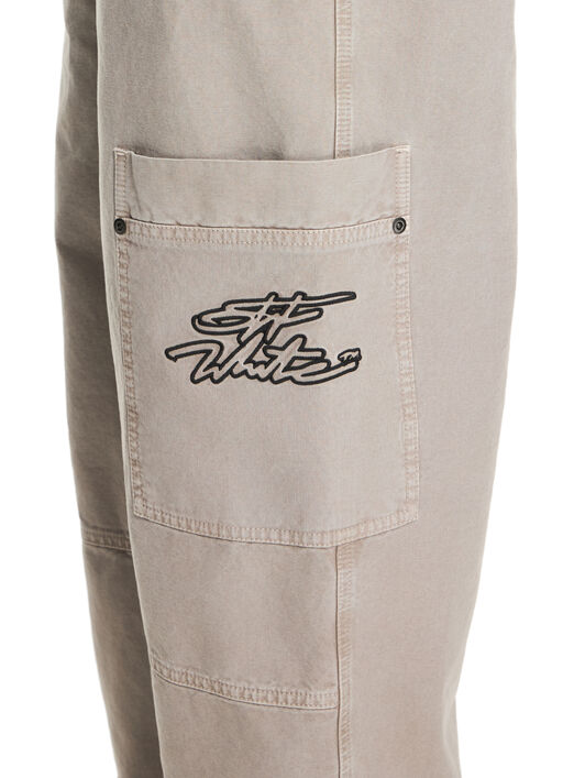 OFF WHITE Script Cargo Pants STONE 44XCF04ES26F001