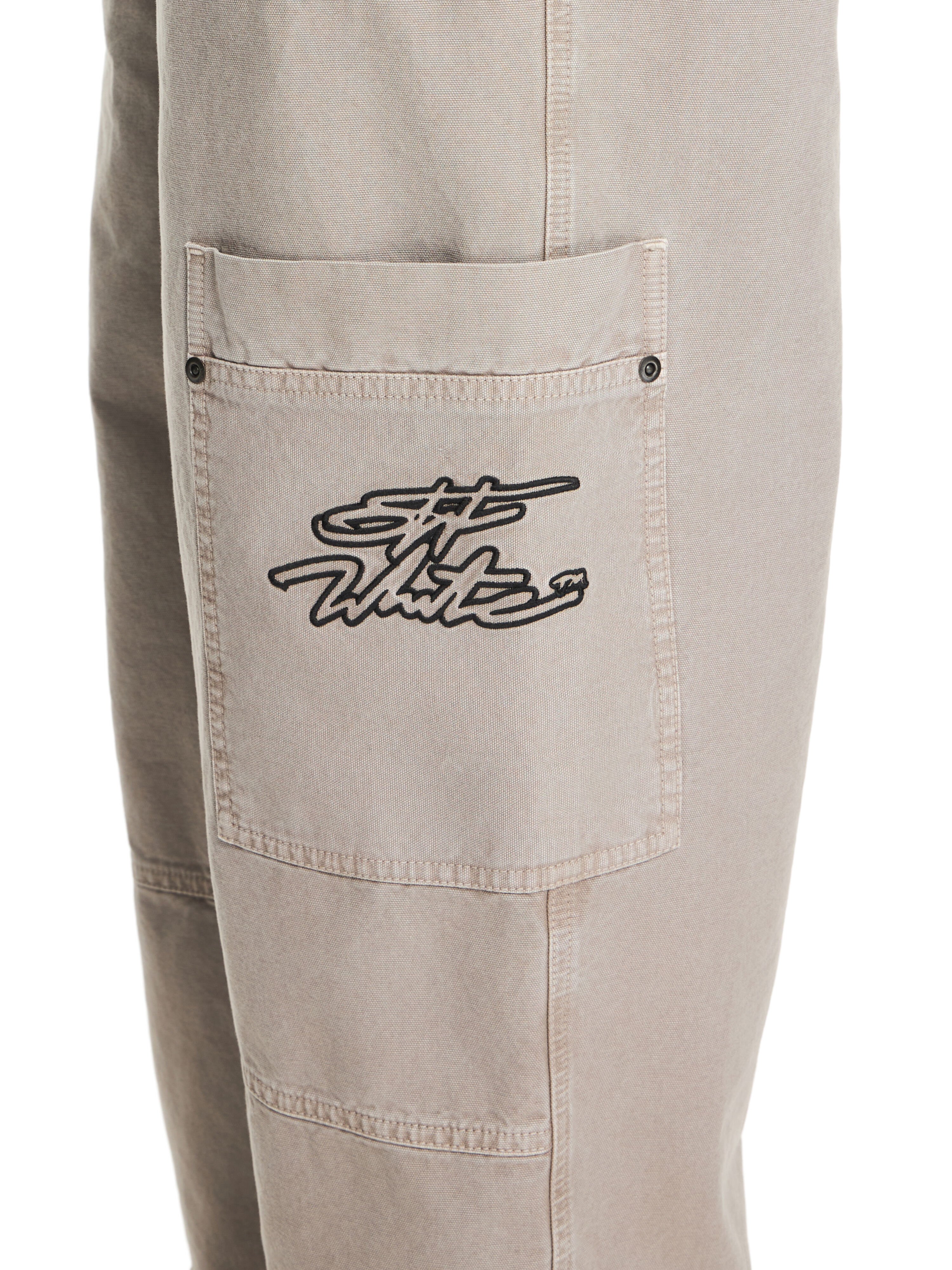 OFF WHITE Script Cargo Pants STONE 44XCF04ES26F001