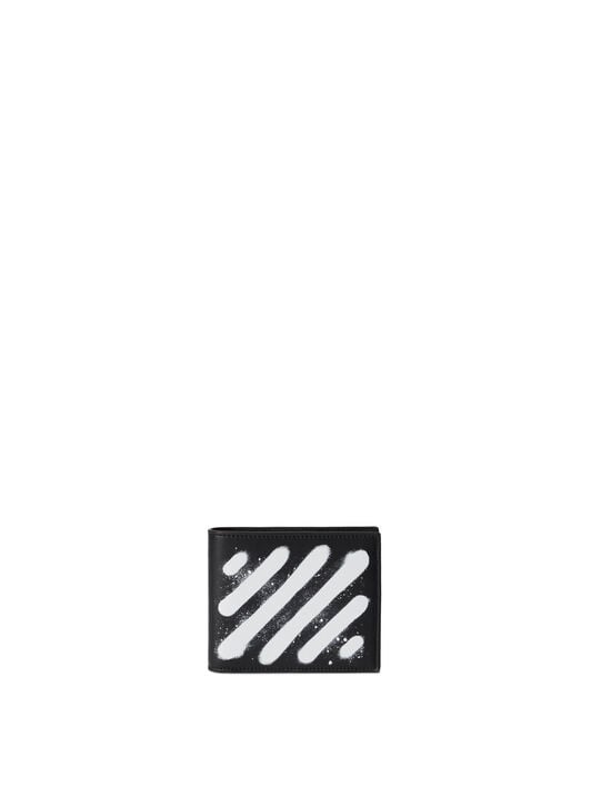 Diagonal Spray Bifold Wallet OFF WHITE Diagonal Spray Bifold Wallet BLACK - WHITE OMNC09BF25LEA001